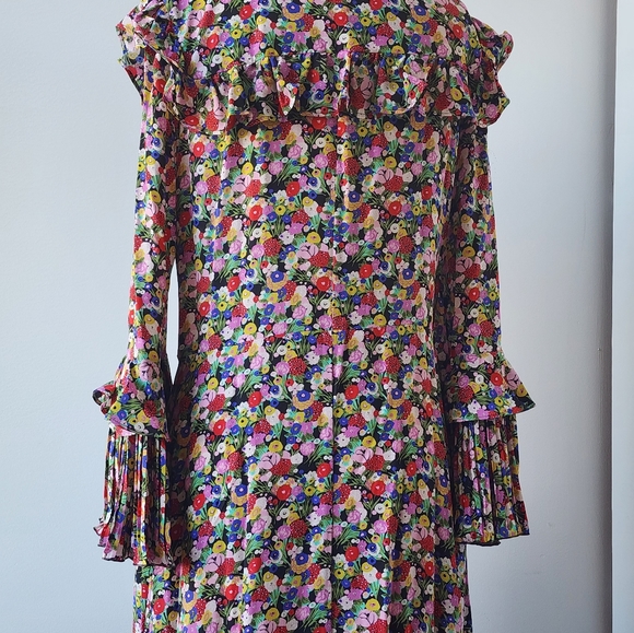 La DoubleJ Floral Silk Long Dress SZ 10 - Picture 2 of 7